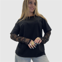 maglia con manica in pizzo lady